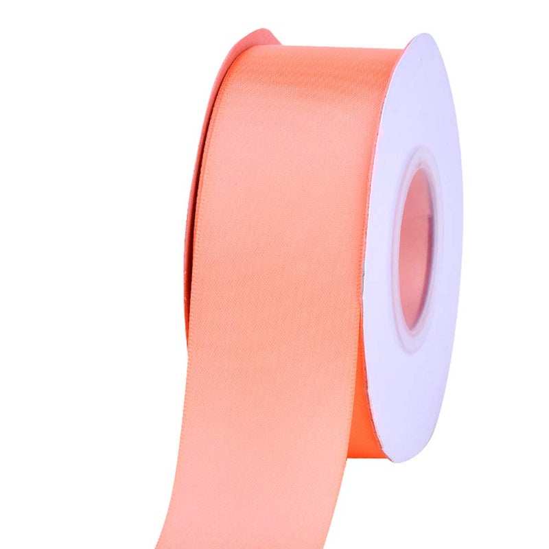 Ribest 1-1/2 inch 25 Yards Solid Double Face Satin Ribbon Per Roll for DIY Hair Accessories Scrapbooking Gift Packaging Party Decoration Wedding Flowers Peach - Image 2